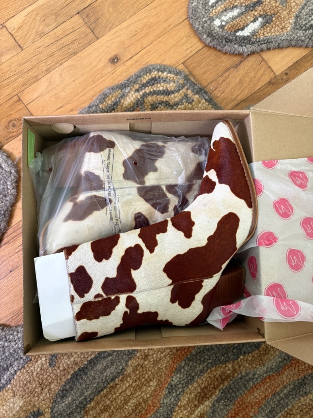 Matisse Caty Brown Cow Spot Heeled Ankle Boots Women's 10 - Picture 10 of 12